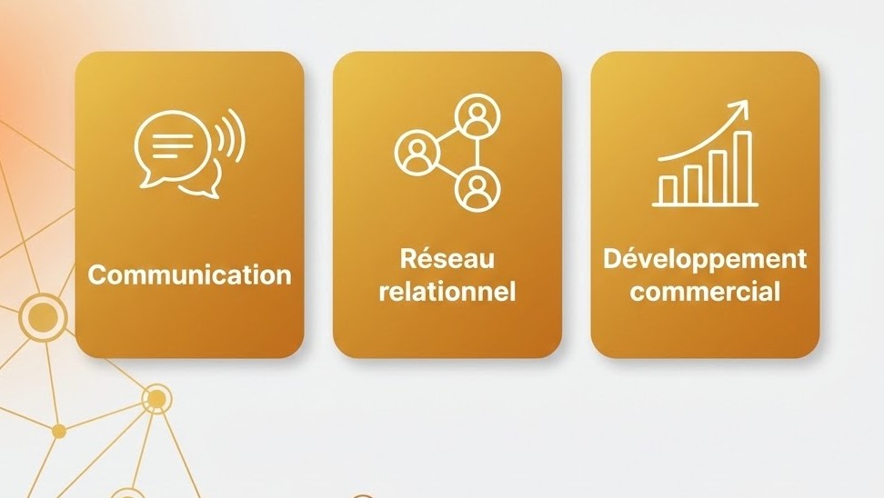 Communication, reseau relationnel et developpement commercial